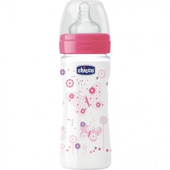 Бутылочка CHICCO WELL-BEING 250мл для кормления розовый