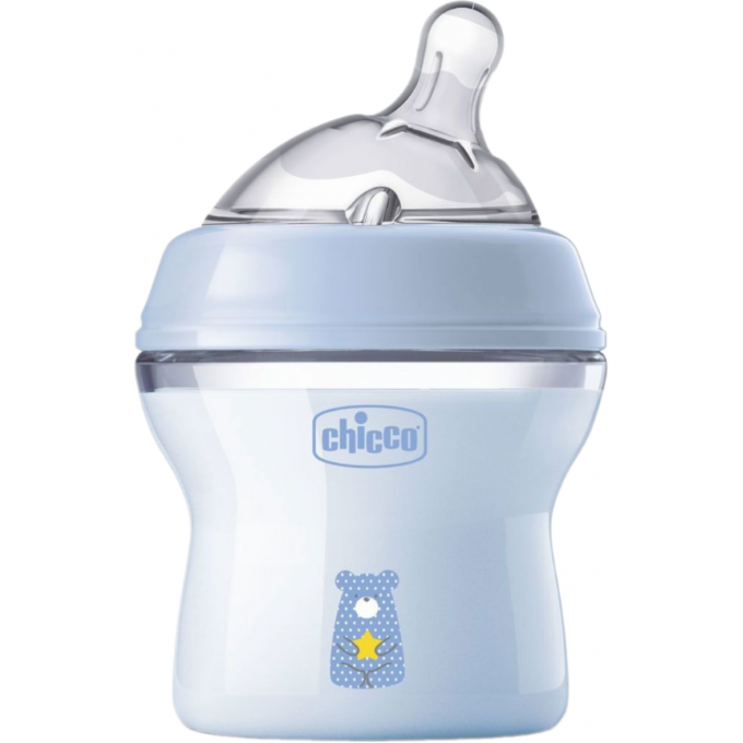 Бутылочка пластиковая CHICCO NATURAL FEELING 150 мл, 0м+ голубая 00081311200000 Бутылочка пластиковая CHICCO NATURAL FEELING 150 мл, 0м+ голубая 00081311200000