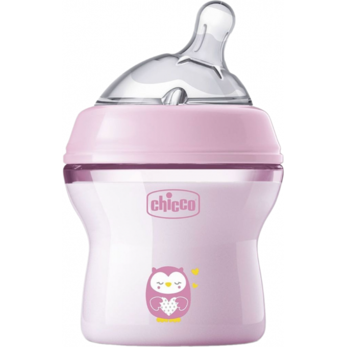 Бутылочка пластиковая CHICCO NATURAL FEELING 150 мл, 0м+ розовая 00081311100000 Бутылочка пластиковая CHICCO NATURAL FEELING 150 мл, 0м+ розовая 00081311100000