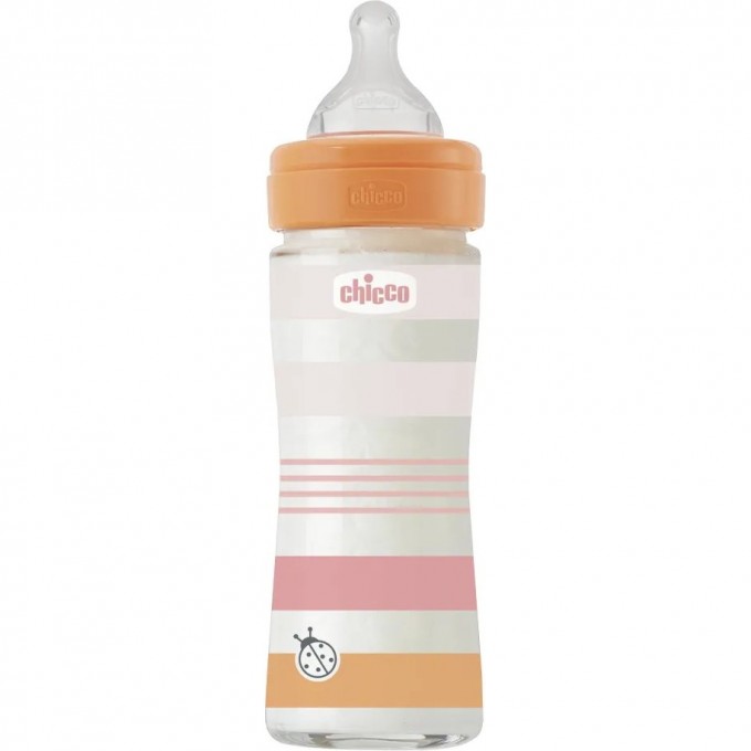 Бутылочка стекляная CHICCO WB ORANGE GIR 240 мл медленый поток 00028721110000 Бутылочка стекляная CHICCO WB ORANGE GIR 240 мл медленый поток 00028721110000
