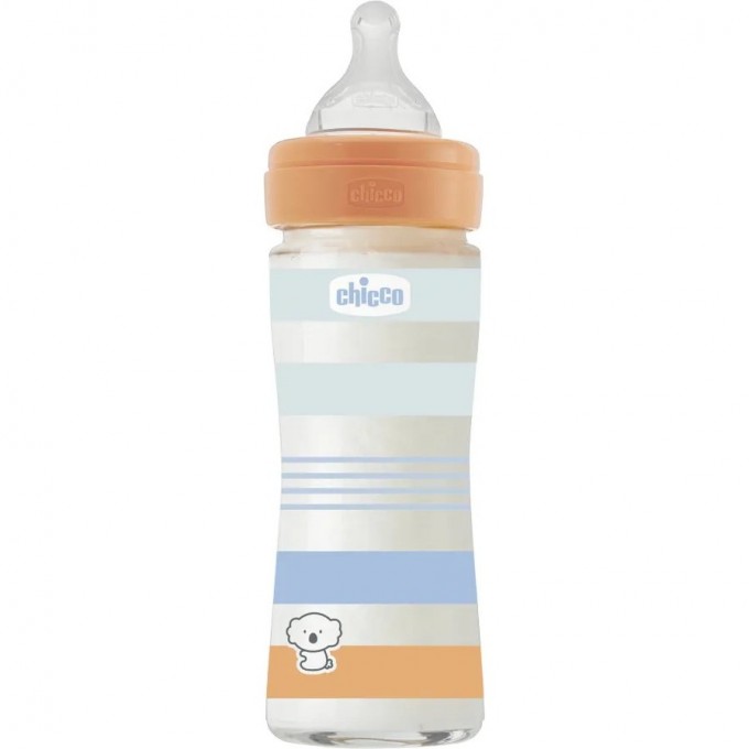 Бутылочка стеклянная CHICCO WB ORANGE BOY 240 мл медленый поток 00028721210000 Бутылочка стеклянная CHICCO WB ORANGE BOY 240 мл медленый поток 00028721210000