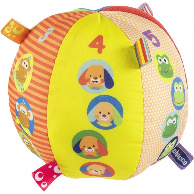 Игрушка мягкая CHICCO Музыкальный мячик, разноцветный 11564000000 Игрушка мягкая CHICCO Музыкальный мячик, разноцветный 11564000000