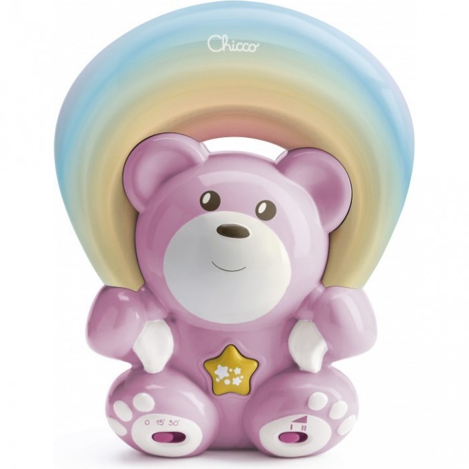 Игрушка-проектор CHICCO Радужный мишка, Розовый 00010474100000 Игрушка-проектор CHICCO Радужный мишка, Розовый 00010474100000