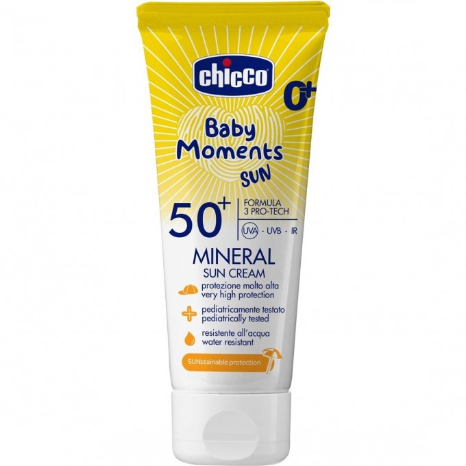 Крем солнцезащитный CHICCO SOLARE MINERAL SPF50+ минеральный 75мл 00011259000000 Крем солнцезащитный CHICCO SOLARE MINERAL SPF50+ минеральный 75мл 00011259000000