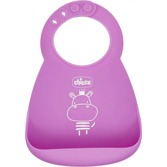 Нагрудник силиконовый CHICCO EASY ROLL PINK 00010219100000 Нагрудник силиконовый CHICCO EASY ROLL PINK 00010219100000