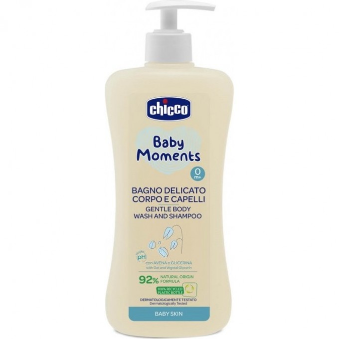 Нежная пена CHICCO BABY MOMENTS DELICATE SKIN для волос и тела 500 мл 00010594000000 Нежная пена CHICCO BABY MOMENTS DELICATE SKIN для волос и тела 500 мл 00010594000000