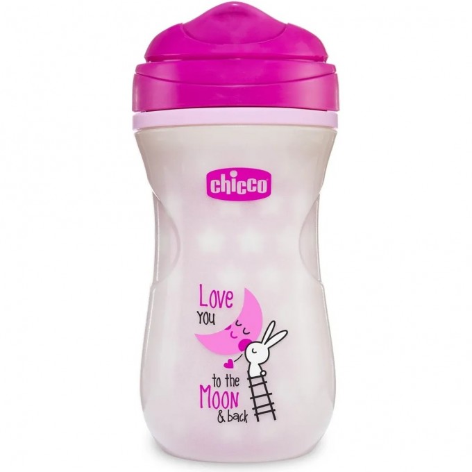 Поильник CHICCO GLOWING CUP 14+, розовый 6971100000 Поильник CHICCO GLOWING CUP 14+, розовый 6971100000