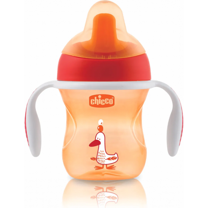 Поильник CHICCO TRAINING CUP 6м+ оранжевый 00006921300000 Поильник CHICCO TRAINING CUP 6м+ оранжевый 00006921300000