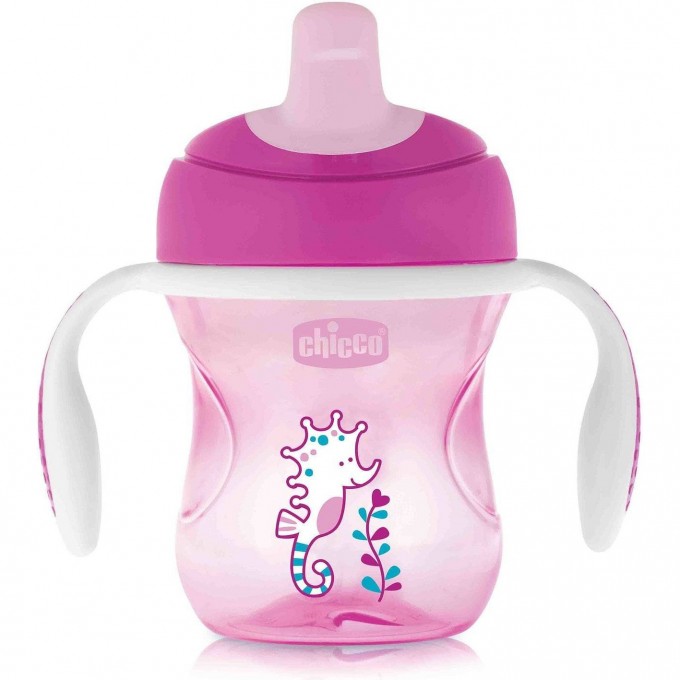 Поильник CHICCO TRAINING CUP (полужесткий носик), 6м+, 200 мл, розовый 340624126 Поильник CHICCO TRAINING CUP (полужесткий носик), 6м+, 200 мл, розовый 340624126