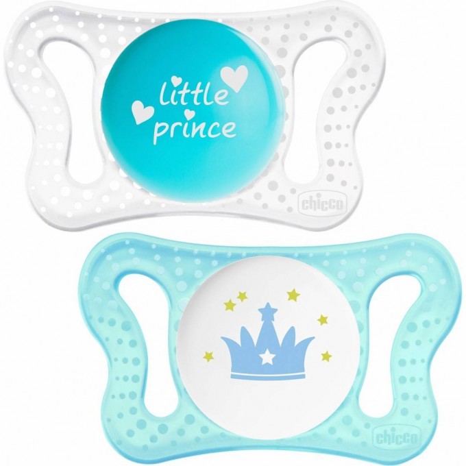 Пустышка CHICCO MICRO для принца, силиконовая, 0-2 мес., 2 шт., корона/нейтральный 310210173 Пустышка CHICCO MICRO для принца, силиконовая, 0-2 мес., 2 шт., корона/нейтральный 310210173