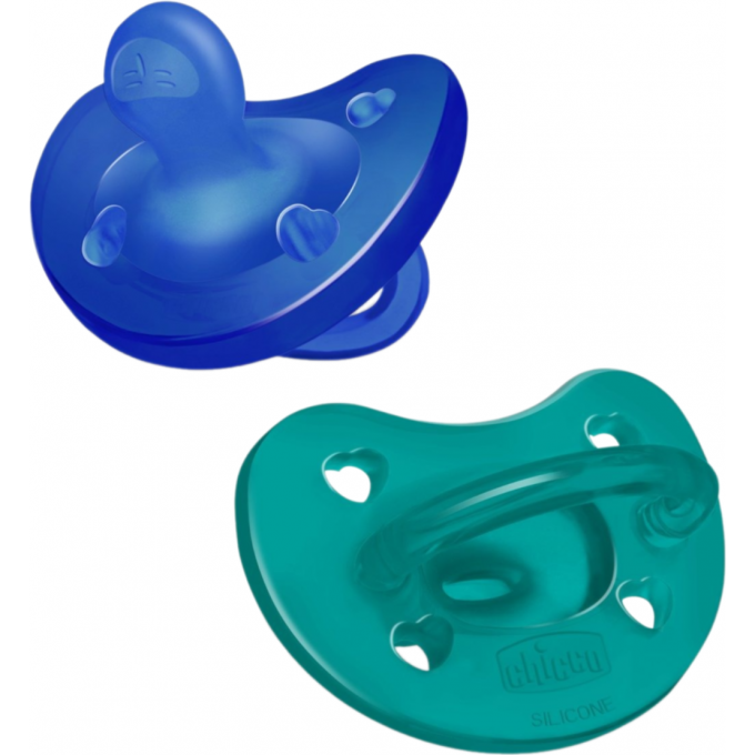 Пустышка силиконовая CHICCO PHYSIOFORMA SOFT blue, 16-36 мес 2 шт 00073086210000 Пустышка силиконовая CHICCO PHYSIOFORMA SOFT blue, 16-36 мес 2 шт 00073086210000