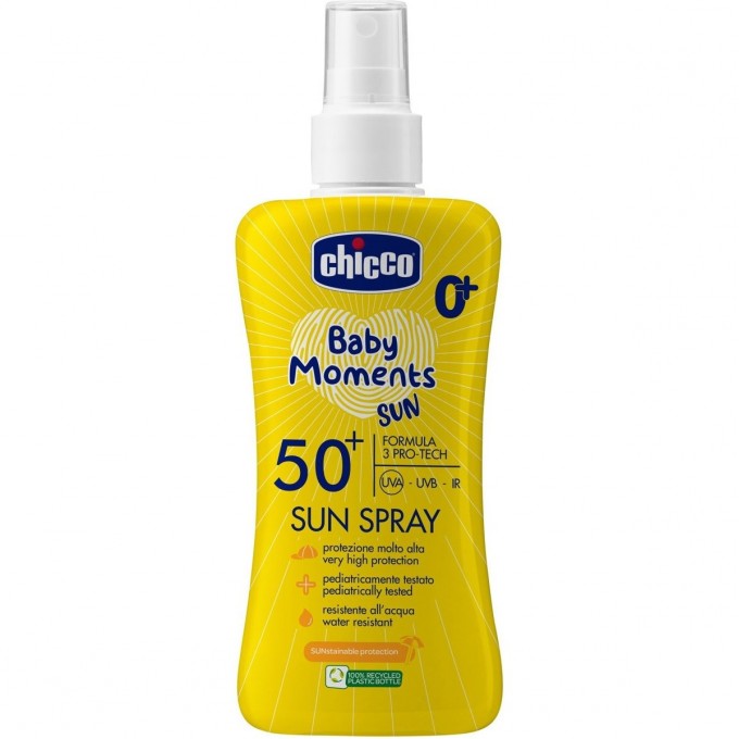 Спрей солнцезащитный CHICCO SOLAR SPF50+ 150мл 00011260000000 Спрей солнцезащитный CHICCO SOLAR SPF50+ 150мл 00011260000000