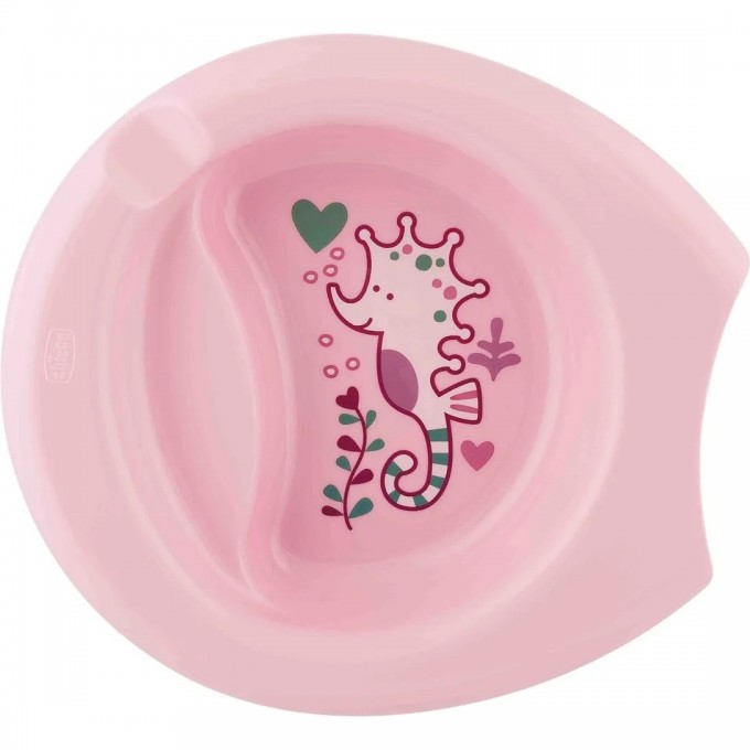 Тарелка CHICCO EASY FEEDING BOWL 6м+ розовая 00016001100000 Тарелка CHICCO EASY FEEDING BOWL 6м+ розовая 00016001100000