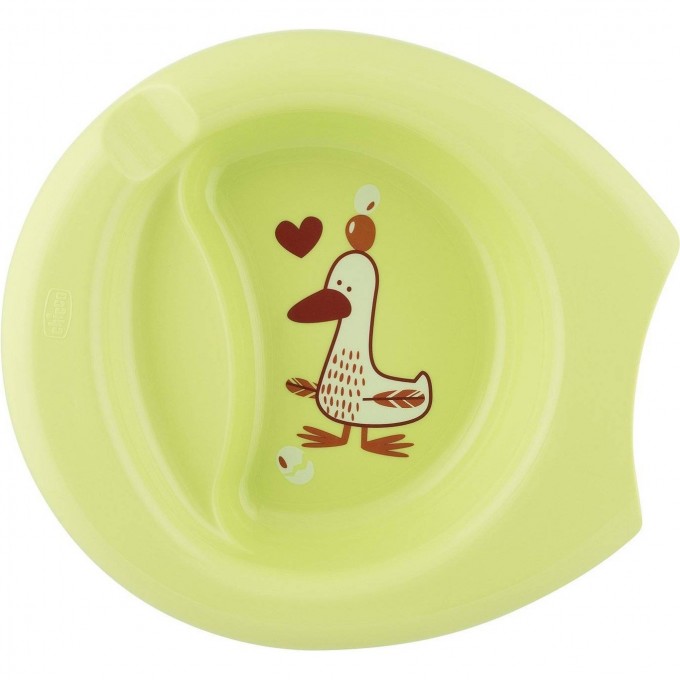 Тарелка с разделителем CHICCO EASY FEEDING, 6м+, зеленая 340728180 Тарелка с разделителем CHICCO EASY FEEDING, 6м+, зеленая 340728180