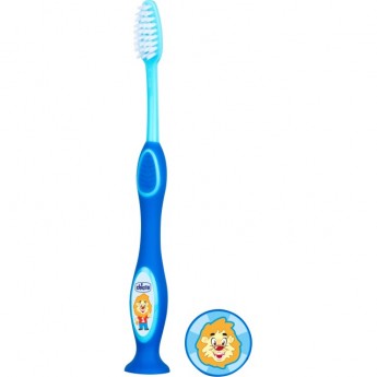 Зубная щетка детская для чистки зубов CHICCO (голубая/зеленая), 3-6 лет Зубная щетка детская для чистки зубов CHICCO (голубая/зеленая), 3-6 лет